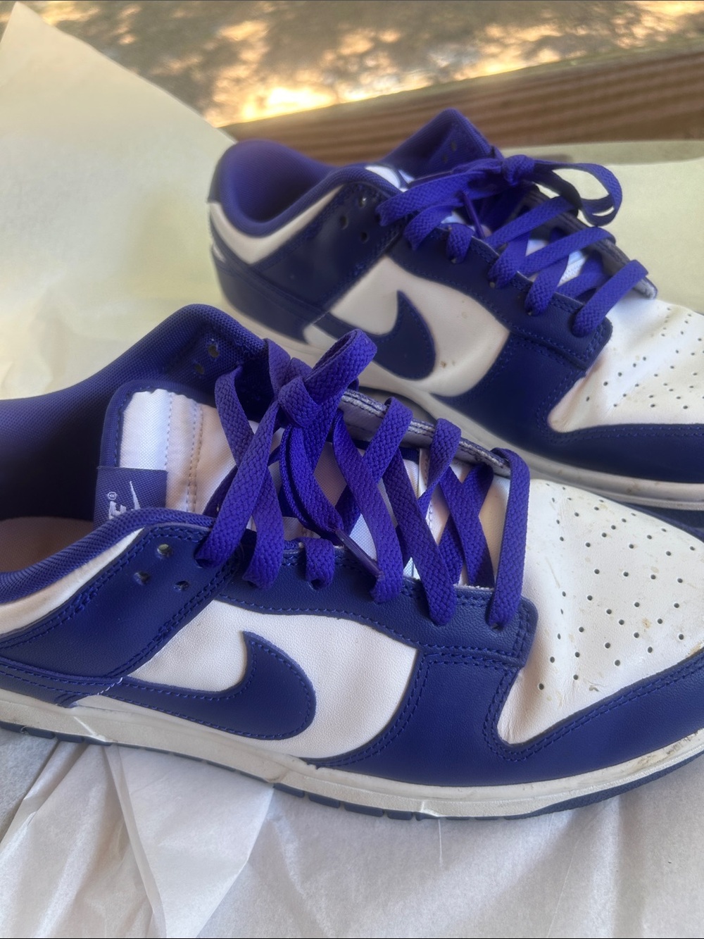 Nike dunk low Low-Top Sneakers in White and Purple Sz 11